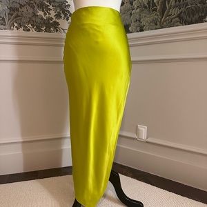 The Sei Bias Asymmetric Silk Satin Skirt